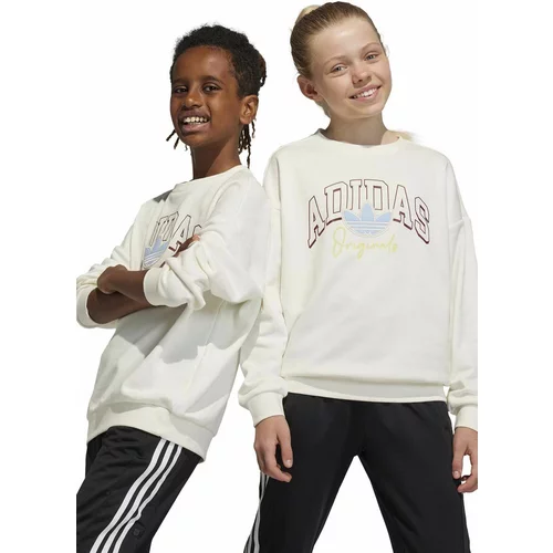 Adidas Otroški pulover bež barva