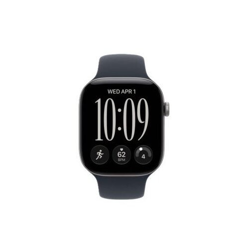 Apple watch series 12 gps 46mm space grey aluminium case with navy blue sport band - m/l (MJEJ4WF/A) Slike