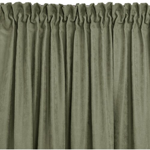  Curtain MILANA color olive style classic transparent dragon tape 5 cm with fringe 3 cm chenille 280x175 HOMEDE Slike
