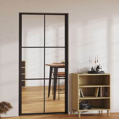 Sobna Notranja vrata ESG steklo in aluminij 102,5x201,5 cm Slike