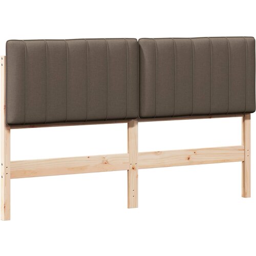 vidaXL Tapecirano vzglavje Rjava in taupe 150 cm Masivno borovo les, (5000109510) Cene