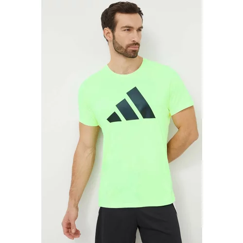 Adidas Kratka majica za tek Run It zelena barva