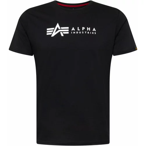 Alpha Industries Majica crna / bijela
