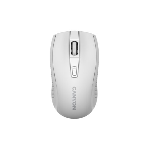 Canyon MW-7, 2.4Ghz wireless mouse, 6 buttons, dpi 800/1200/1600, with 1 aa battery ,size 110*60*37mm,58g,white Slike