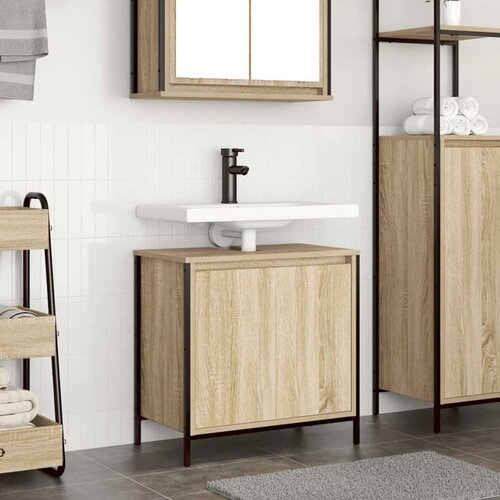 Ormarić za umivaonik u kupaonici, hrast Sonoma, 60x34,5x60 cm Slike