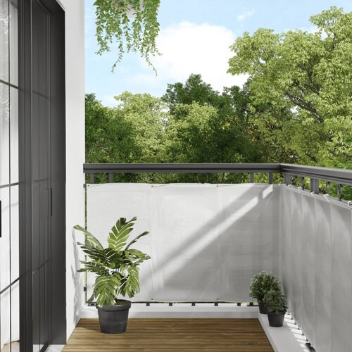  The Living Store Balkonsko platno svetlo sivo 90x400 cm 100 % poliester oxford - Balkonsko Platno, (21446601) Slike