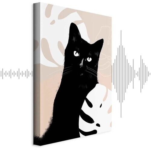  Slika - Cat in Monsteras (1 Part) Vertical 40x60 Akustična Cijene
