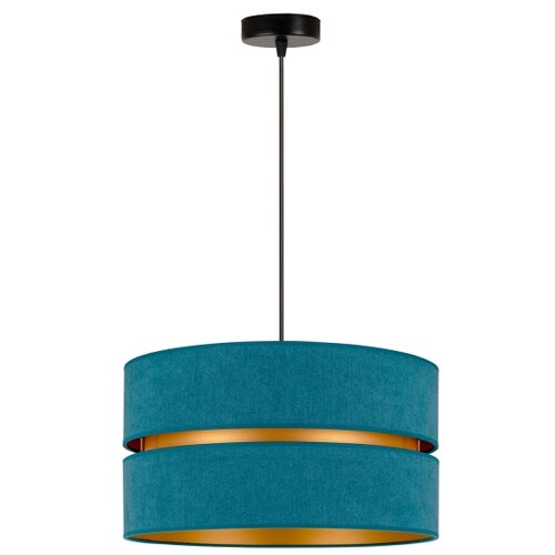  Duolla - Luster na sajli DUO 1xE27/15W/230V prečnik 40 cm tirkizna/zlatna Slike