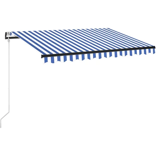  Automatska tenda sa senzorom LED 350 x 250 cm plavo-bijela