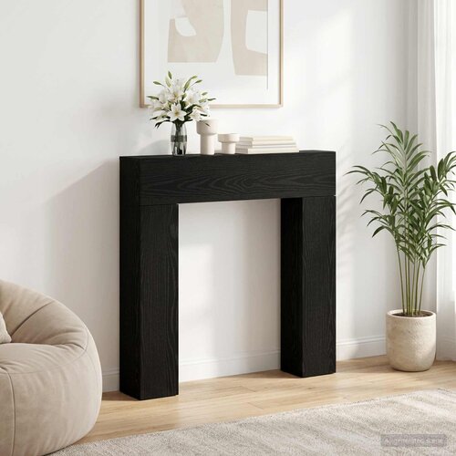  Okvir za kamin Crni hrast 102 x 18 x 100,5 cm Konstruirano drvo Slike