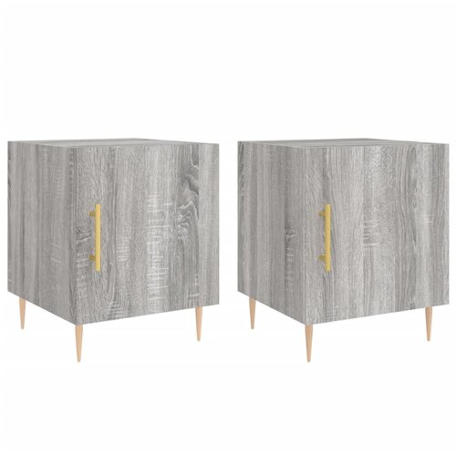 Maison Chic Dvo delni komplet Nočne omarice - Nočne mize siva sonoma 40x40x50 cm inženirski les, (21687894) Slike