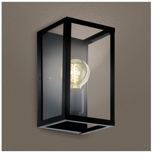 Eglo Charterhouse zidna lampa E27, 28 cm, crna/prozirno staklo, 49394 Cijene