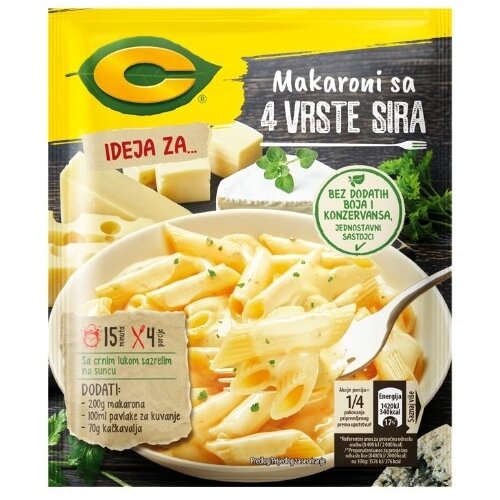 C proizvodi Dodatak C Makaroni 4 sira 30g Cene