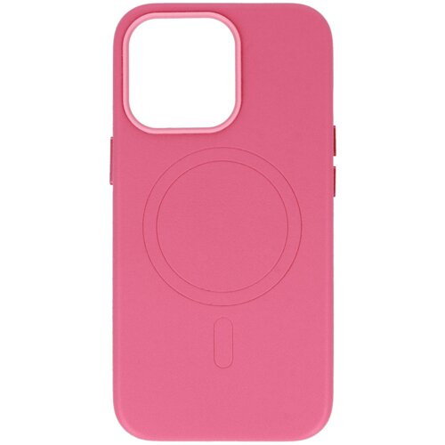Onasi usnjen silikonski ovitek magsafe za iphone 14 pro max - pink Slike