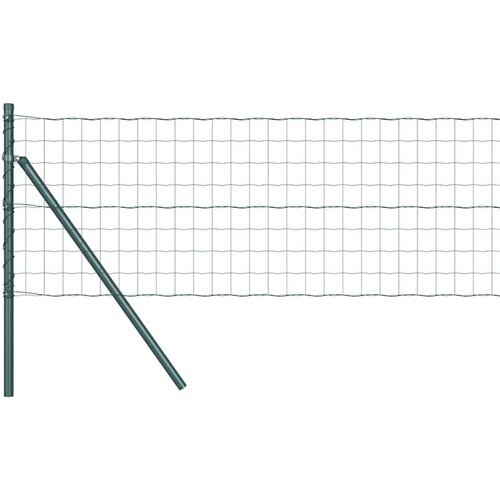 vidaXL Evropska ograja s 13 nosilci 0.4x50 m Galvanizirano jeklo Zeleno Cene