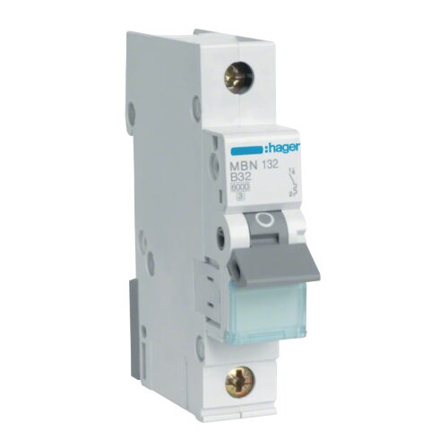 HAGER Osigurač automatski 32A 1P B 6kA MBN132 Slike