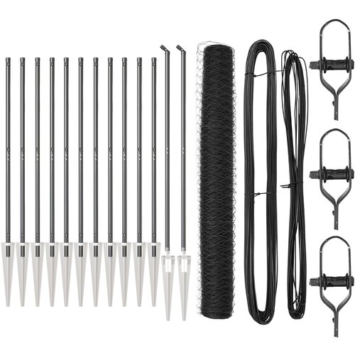 vidaXL Set ograj Set 2 Siva Kovina 25 x 1.2 m Vzdržljivo Cene