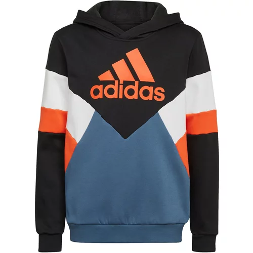 ADIDAS SPORTSWEAR Sportska sweater majica 'Colorblock Fleece' golublje plava / narančasta / crna / bijela