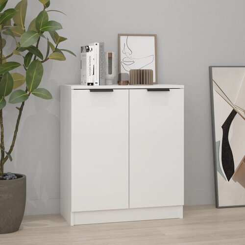 The Living Store Komoda visok sijaj bela 60x30x70 cm konstruiran les - Komoda, (21662714) Cene