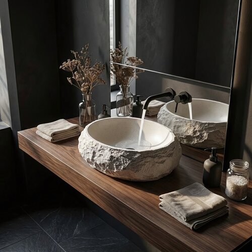 REA Bath Nadgradni umivaonik Mika Ivory Slike