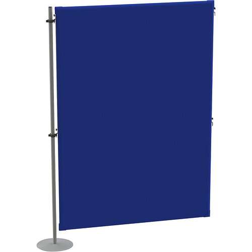 eurokraft pro Predelna stena, z 1 okroglo nogo, priključni element, ŠxG 1200 x 280 mm, modre barve Cene