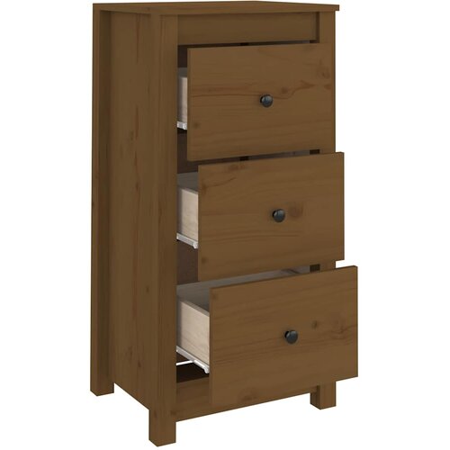  Komode 2 kom boja meda 40x35x80 cm od masivne borovine Smeđa Slike