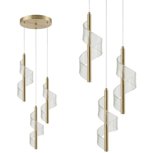 Toolight Viseća stropna LED lampa G178-3CP gold Slike