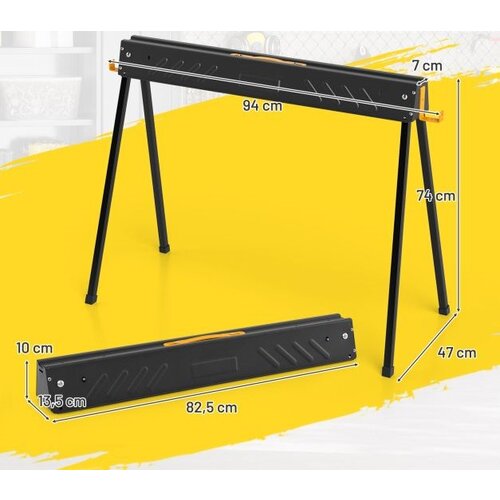  Komplet 2 delovnih nogic z nosilnostjo do 500 kg, podporno stojalo dim. 94 x 47 x 74 cm Slike