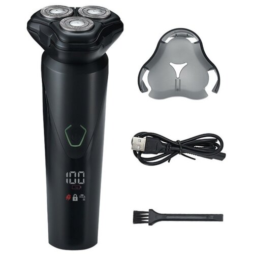 INF Električni brivnik za mo&scaron;ke &ndash; mokro/suho, rotacijski, LED prikaz, USB, (5000287149) Cene