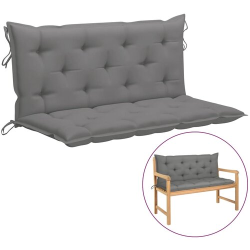 VidaXL Blazina za gugalnico siva 120 cm blago Slike