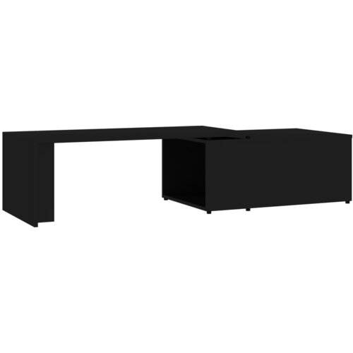 Maison Chic Klubska mizica - kavna mizica - Nizka mizica črna 150x50x35 cm iverna plošča, (21755340) Cene