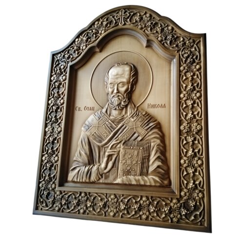 Studio 3d-art Ikona Sv.Nikola u duborezu polulučna Cene