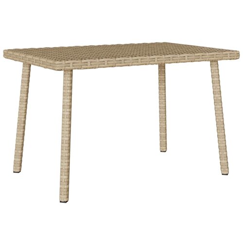 VidaXL Vrtni stolić za kavu pravokutni bež 60x40x37 cm poliratan Slike