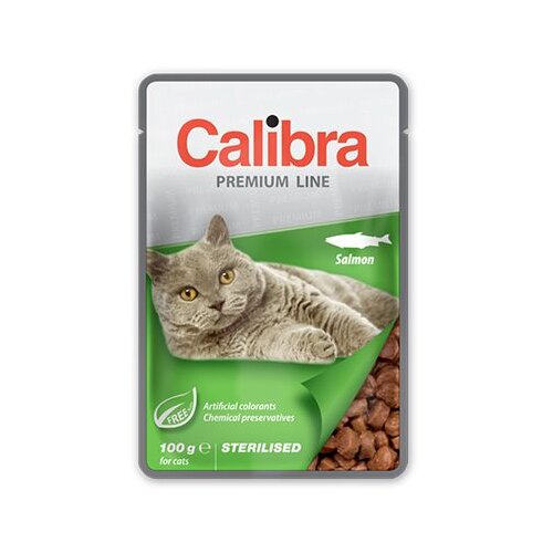 CALIBRA Cat Sterilised Kesica Losos, hrana za mačke 100g Slike