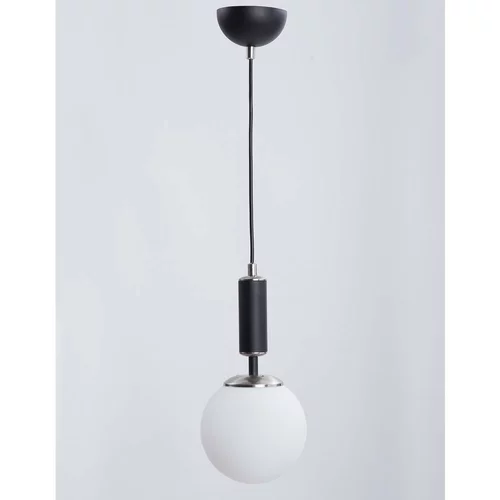 Squid Lighting Bela/črna viseča svetilka s steklenim senčnikom ø 15 cm Hector –