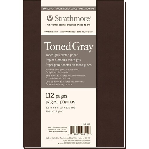 Strathmore Serie 400 Toned Gray Softcover Book 20 x 14 cm 118 g Blok za skiciranje Slike