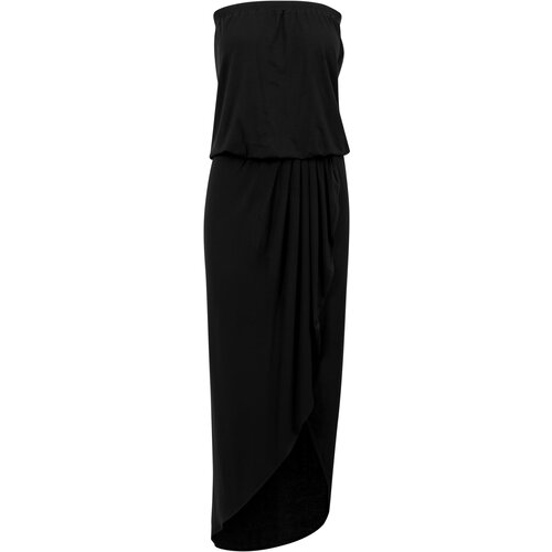 UC Curvy Women's Bandeau Viscose Dress Black Cene