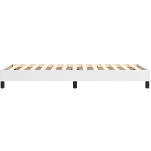 VidaXL Okvir za krevet s oprugama Bijela 90x190 cm od umjetne kože Slike