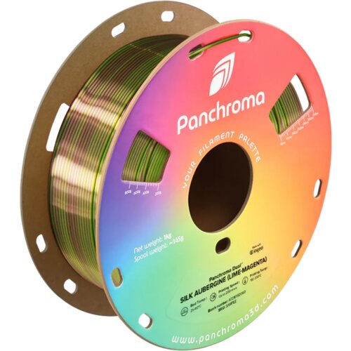 Polymaker Panchroma&amp;trade; PLA Dual Silk Aubergine (Lime-Magenta) - 1,75 mm / 1000 g Slike