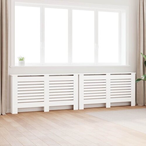  Pokrovi za radijator 2 kom bijeli 152 x 19 x 81,5 cm MDF Cijene