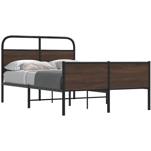 Furnova Posteljni okvir brez vzmetnice 120x200 cm rjav hrast inž. les, (21934232) Slike