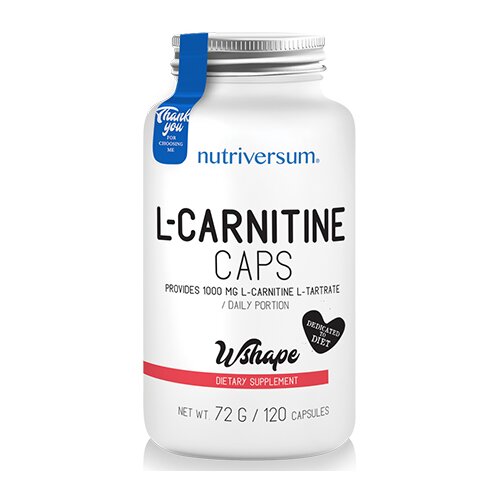 NUTRIVERSUM l-carnitine caps wshape - 120 kapsula Slike