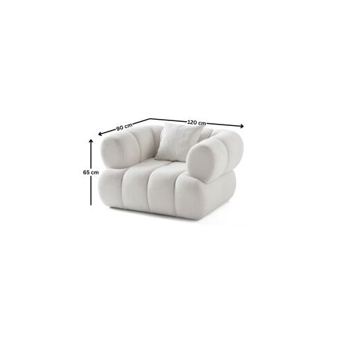 Atelier Del Sofa Fotelja Petra, 120 x 90 x 65 cm, Bijela Slike