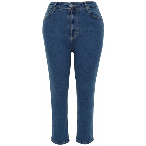 Trendyol Curve Blue Short Length Stretchy Skinny Denim Jeans