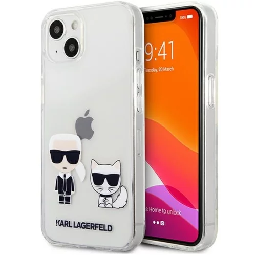 Karl Lagerfeld KLHCP13MCKTR za iPhone 13 6.1 prozorna zaščita - Karl and Choupette