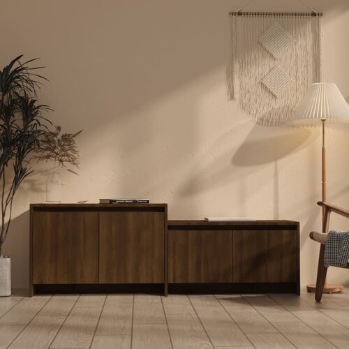 Furnova TV omarica rjavi hrast 146,5x35x50 cm iverna plo&amp;scaron;ča, (21924328) Slike