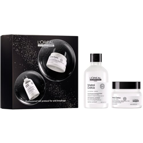L&amp;acute;Or&amp;eacute;al Paris Serie Expert Metal Detox darilni set za barvane in po&amp;scaron;kodovane lase Slike