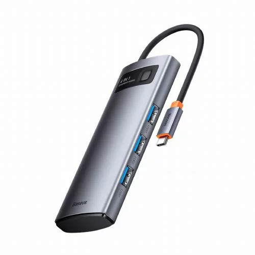 Baseus Hub USB Tip-C 4xA WKWG070013 srebrn