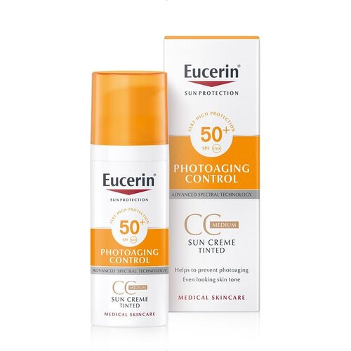 EUCERIN&amp;reg; Sun Anti-age tonirana krema SPF50+ Tamna, 50ml Slike
