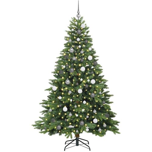 VidaXL Umjetno božićno drvce s stalakom Zelena 210 cm PE i PVC Slike